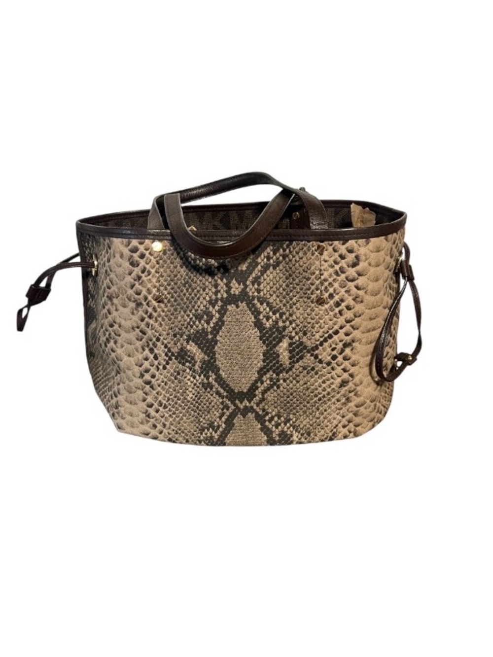 MICHAELMichael Kors Jet Set Reversible snakeskin to signature MK Tote - Picture 2 of 10